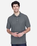 D100 Devon & Jones Men's Pima Pique Short-Sleeve P in Graphite