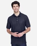 D100 Devon & Jones Men's Pima Pique Short-Sleeve P in Navy