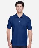 D100 Devon & Jones Men's Pima Pique Short-Sleeve P in True royal