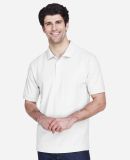 D100 Devon & Jones Men's Pima Pique Short-Sleeve P in White