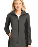 Port Authority L719    Ladies Active Hooded Soft S in Grey stl/dp bk