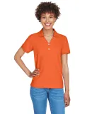 D100W Devon & Jones Ladies’ Pima Pique Short-Sle DEEP ORANGE