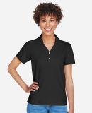D100W Devon & Jones Ladies’ Pima Pique Short-Sle in Black