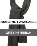 Port Authority FS05    Heathered Knit Scarf Grey Hthr/Blk