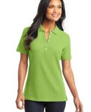 Port Authority L800    Ladies EZCotton Pique Polo in Green oasis