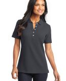 Port Authority L800    Ladies EZCotton Pique Polo in Iron grey