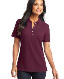 Port Authority L800    Ladies EZCotton Pique Polo in Maroon