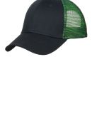 Port Authority C818    Double Mesh Snapback Sandwi in Blk/shock grn