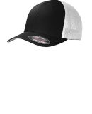 Port Authority C812    Flexfit   Mesh Back Cap in Black/white