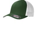 Port Authority C812    Flexfit   Mesh Back Cap in Forest grn/wht