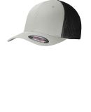 Port Authority C812    Flexfit   Mesh Back Cap in Silver/black