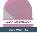 Port Authority C906    Cuffed Colorblock Beanie Blue Wk/Grt/Sv