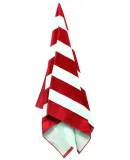 Carmel Towel Company C3060S Cabana Stripe Velour B Red