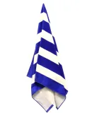 Carmel Towel Company C3060S Cabana Stripe Velour B Royal