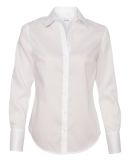 Calvin Klein 13CK030 Women's Non-Iron Dobby Pindot White