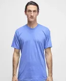 Los Angeles Apparel FF01 Mens 50/50 Poly Cotton Te Heather Lake Blue