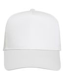 Valucap 8869 Five-Panel Twill Cap in White
