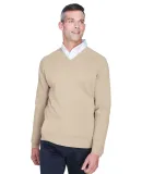 D475 Devon & Jones Men's V-Neck Sweater STONE