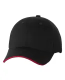 Valucap VC950 Poly/Cotton Sandwich Twill Black/ Red