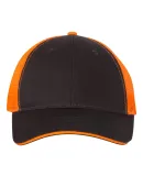 Valucap S102 Sandwich Trucker Cap Charcoal/ Neon Orange