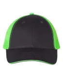 Valucap S102 Sandwich Trucker Cap Charcoal/ Neon Green