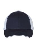 Valucap S102 Sandwich Trucker Cap in Navy/ white