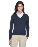 D475W Devon & Jones Ladies' V-Neck Sweater NAVY