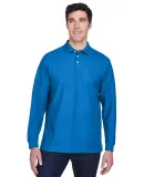 D110 Devon & Jones Men's Pima Pique Long-Sleeve Po FRENCH BLUE