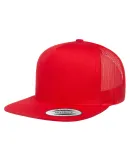 Flexfit 6006W Classic Two Tone Trucker Cap in Red
