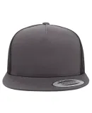 Flexfit 6006W Classic Two Tone Trucker Cap in Charcoal/ black