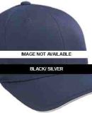 Flexfit 6077 Adult Cool & Dry Trans Visor BLACK/ SILVER