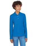 D110W Devon & Jones Ladies’ Pima Pique Long-Slee FRENCH BLUE