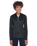 UltraClub 8230L Ladies' Cool & Dry Sport Quarter-Z in Black