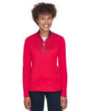 UltraClub 8230L Ladies' Cool & Dry Sport Quarter-Z in Red