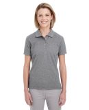 UltraClub UC100W Ladies' Heathered Pique Polo in Charcoal heather