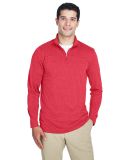 UltraClub 8618 Men's Cool & Dry Heathered Performa in Red heather