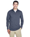 UltraClub 8618 Men's Cool & Dry Heathered Performa in Navy heather