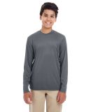 UltraClub 8622Y Youth Cool & Dry Performance Long- in Charcoal