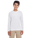 UltraClub 8622Y Youth Cool & Dry Performance Long- in White