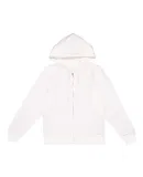 LAT 3763 Women's Zip French Terry Hoodie WHITE