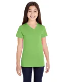 LAT 2607 Girls' V-Neck Fine Jersey T-Shirt KEY LIME