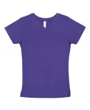 LAT 2607 Girls' V-Neck Fine Jersey T-Shirt PURPLE