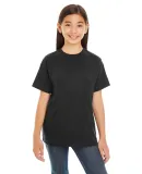 LAT 6180 Youth Heavyweight Combed Ringspun Cotton  in Black