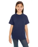 LAT 6180 Youth Heavyweight Combed Ringspun Cotton  in Navy