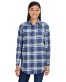 Backpacker BP7030 Ladies' Yarn-Dyed Flannel Shirt in Blue/ green