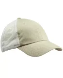 Big Accessories BA601 Washed Trucker Cap STONE/ WHITE