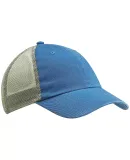 Big Accessories BA601 Washed Trucker Cap BLUE/ GRAY