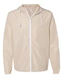 Independent Trading Co. EXP54LWZ Windbreaker Light Classic Khaki/ White Zipper