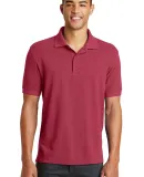 Eddie Bauer EB100  Cotton Pique Polo Red Rhubarb