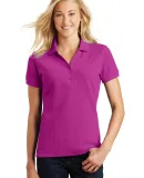 Eddie Bauer EB101  Ladies Cotton Pique Polo Deep Magenta